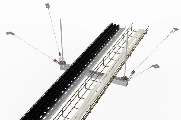 Zip-Clip Atlas 4-way seismic bracing of electrical containment