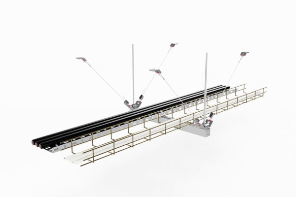 Zip-Clip Atlas longitudinal seismic bracing of electrical containment
