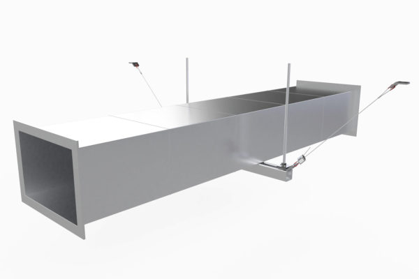Zip-Clip Atlas transverse seismic bracing of rectangular ductwork
