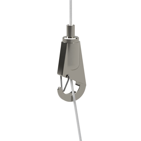 Carabiner architectural support (ACGHSPR) with wire
