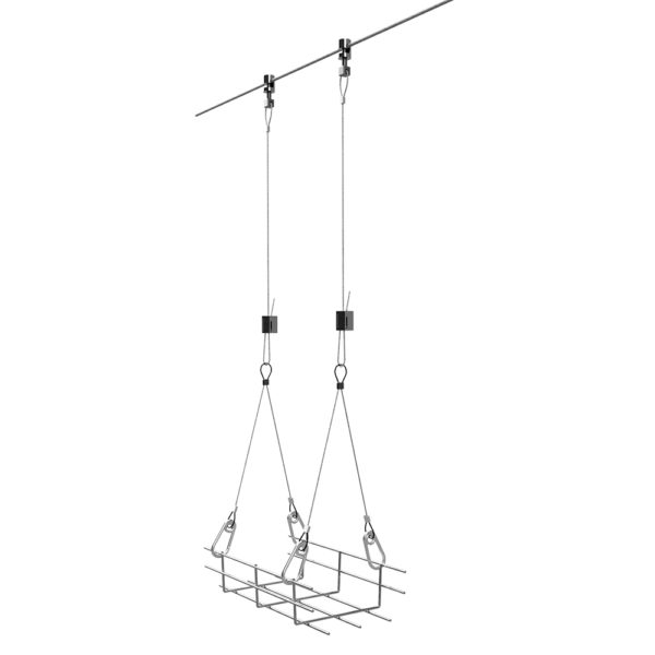 Span-Lock and Zip-Grip with Try-Lock suspended cable basket